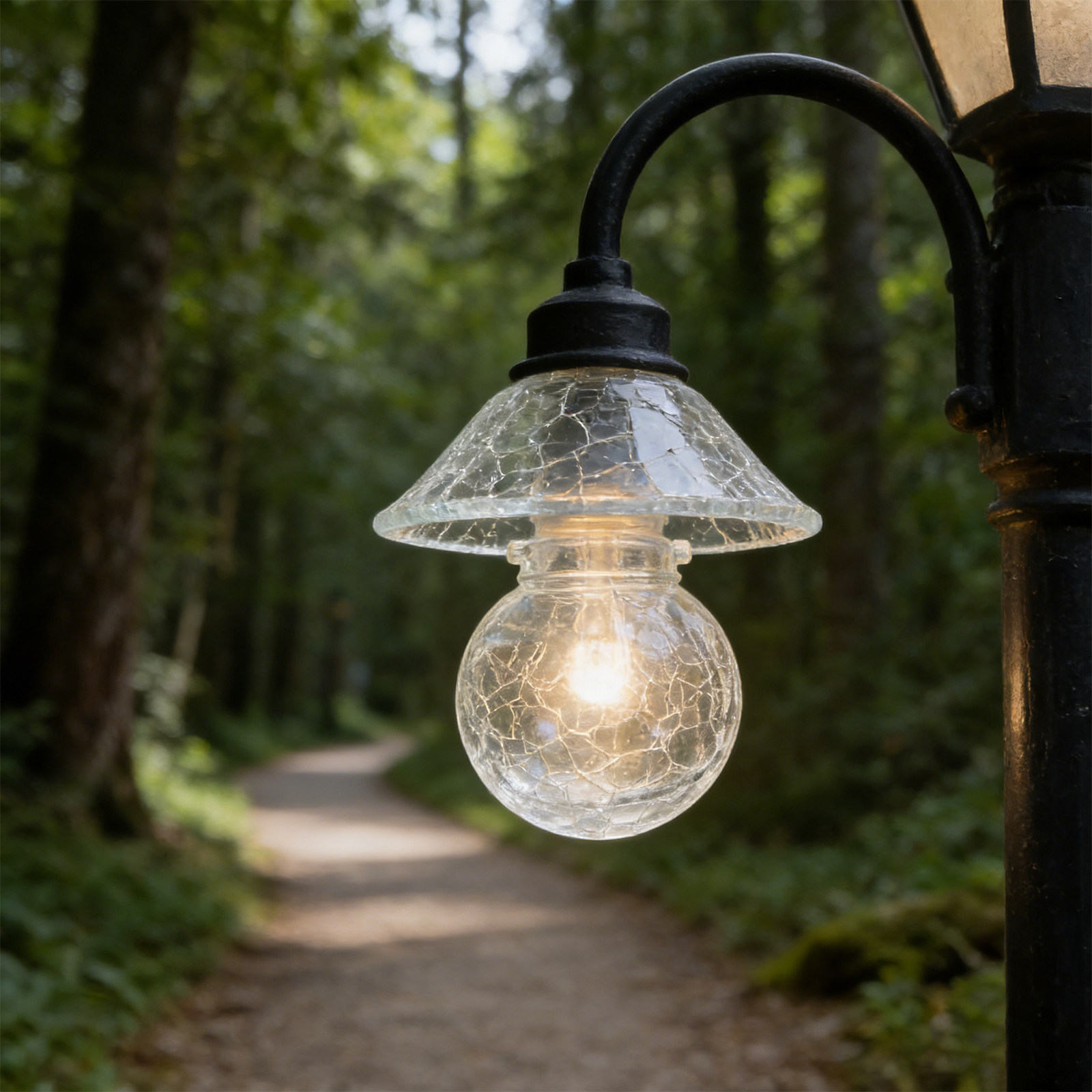 Outdoor Lighting Glass Replacement - 8Pcs Glass Crackle Glass Globe Lamp