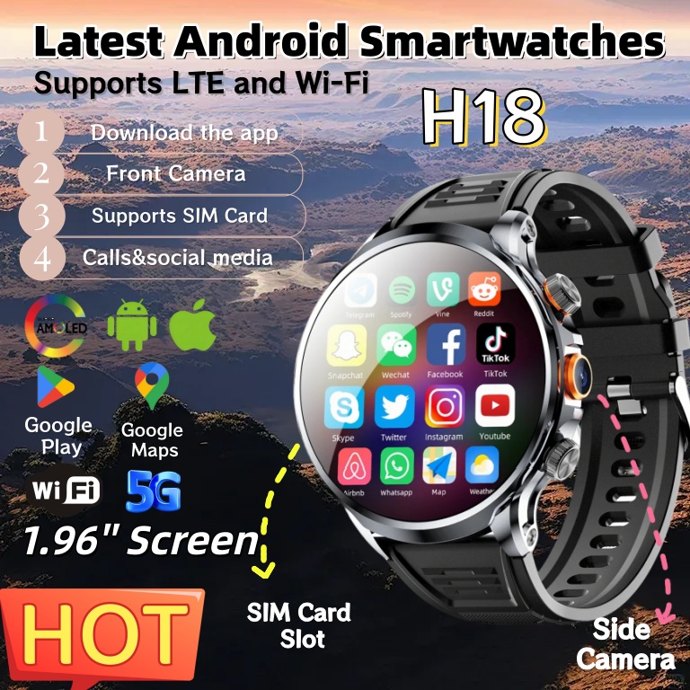 Outdoor Lighting Japanese - NEW 4G Android H18 Smart Watch