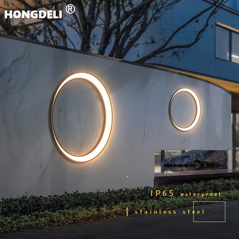 Xl Outdoor Lighting - Modern Outdoor Patio Light Moon Shape