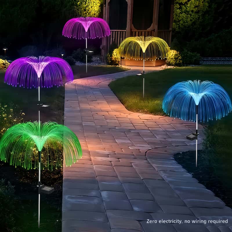 Color Changing Outdoor - 5 Pcs Solar Jellyfish LED Lights
