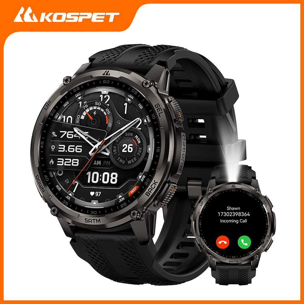 Outdoor Lighting Japanese - KOSPET TANK T4C Smartwatch Men’s Outdoor
