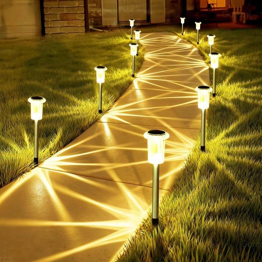 Outdoor Lighting Youtube - 4pcs Outdoor Solar Stainless Steel Tube