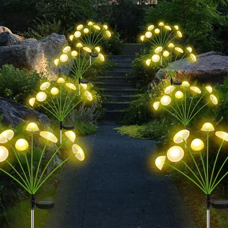 Outdoor Lighting Jellyfish - Solar Jellyfish Mushroom Stake Lights IP65