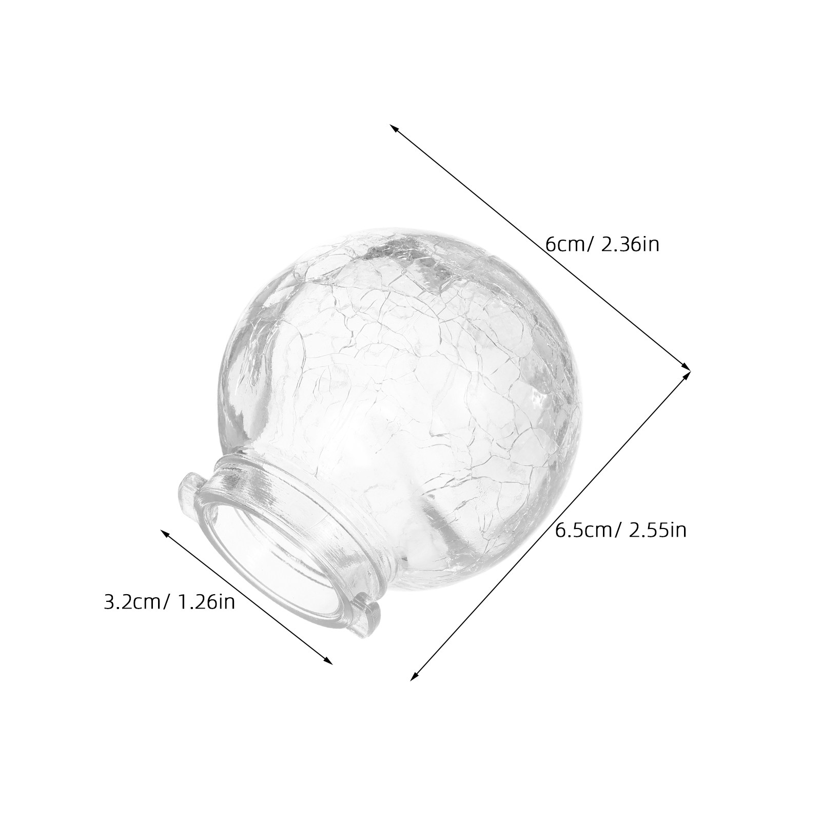 8Pcs Glass Crackle Glass Globe - Outdoor Lighting Glass Replacement recension och pris