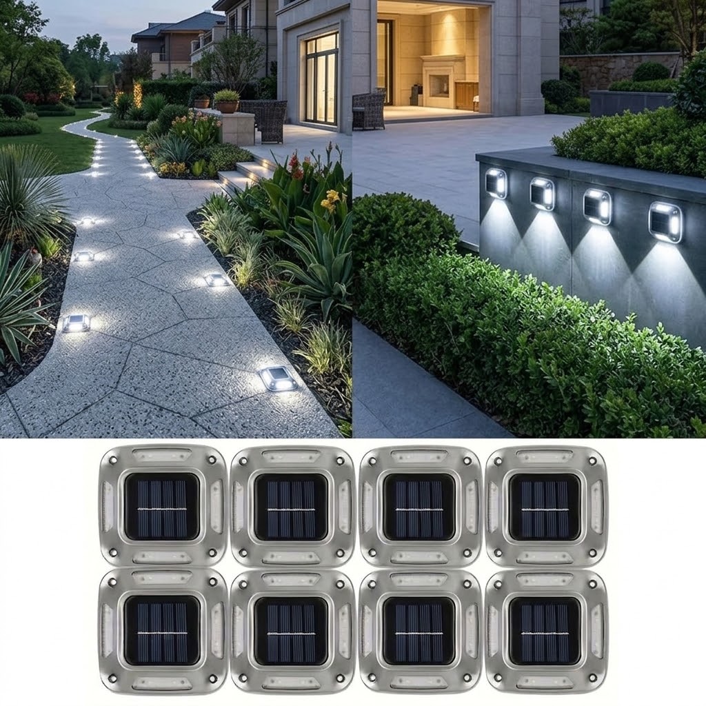 8Pcs Solar Path Lights Outdoor - Outdoor Lighting On Stairs recension och pris
