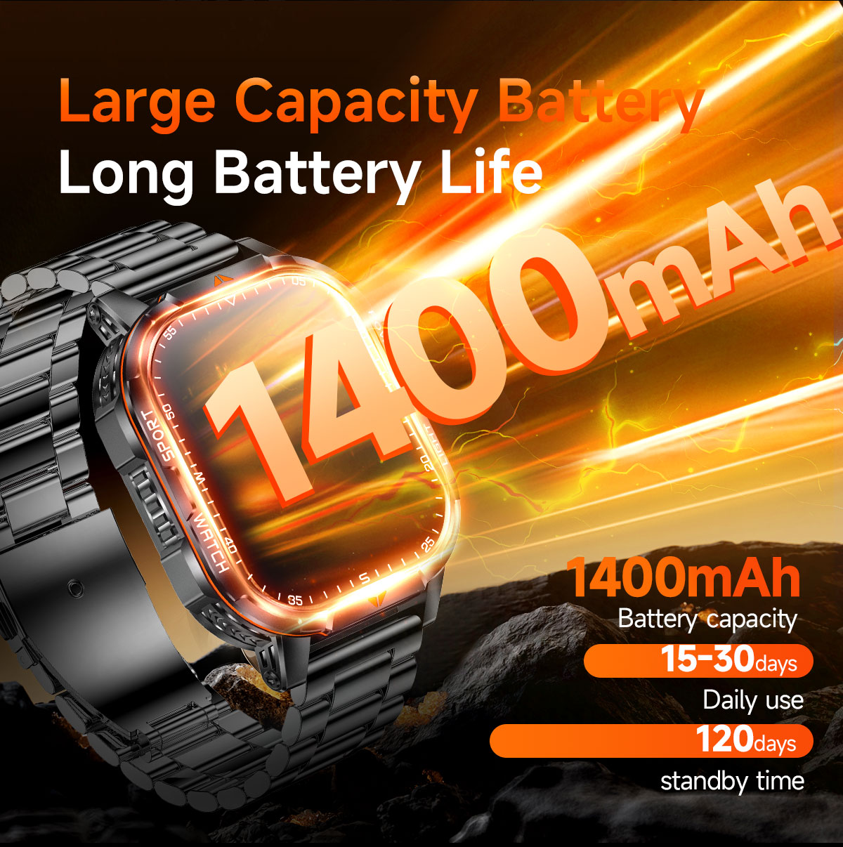 2026 New 1400mAh Super Large B - Outdoor Lighting Japanese recension och pris