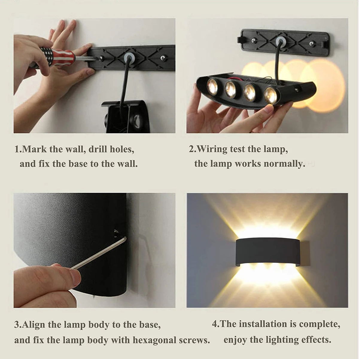 Aluminium LED Wall Lamp IP65 O - Outdoor Lighting On Stairs recension och pris