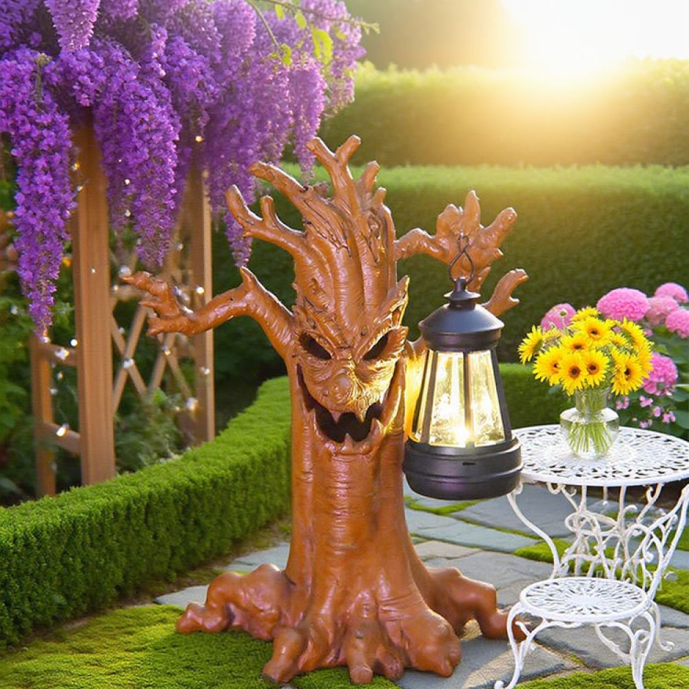 Solar Resin Tree Spirit Figuri - Outdoor Lighting Yard Ideas recension och pris