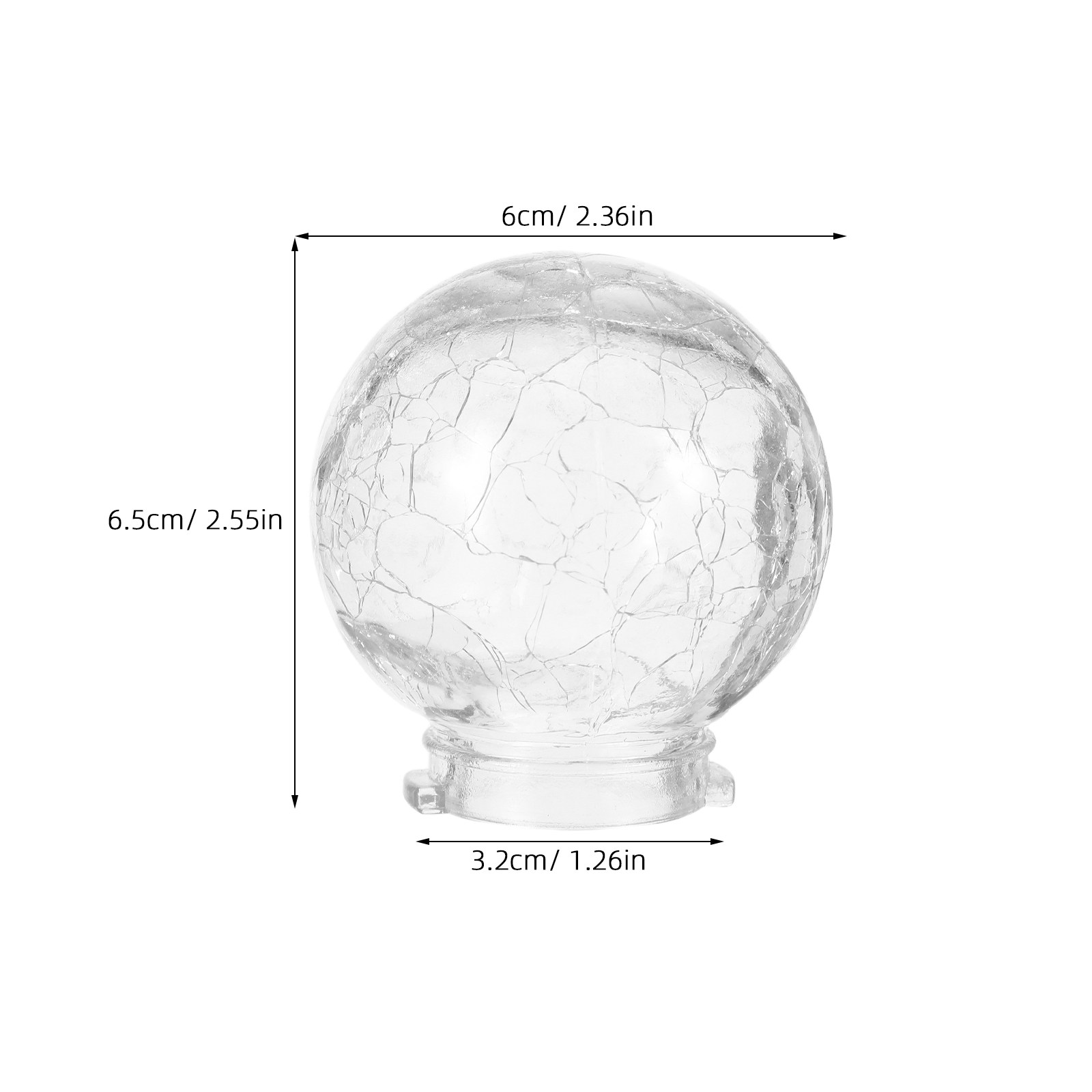 8Pcs Crackle Glass Globe Lamp  - Outdoor Lighting Glass Replacement recension och pris