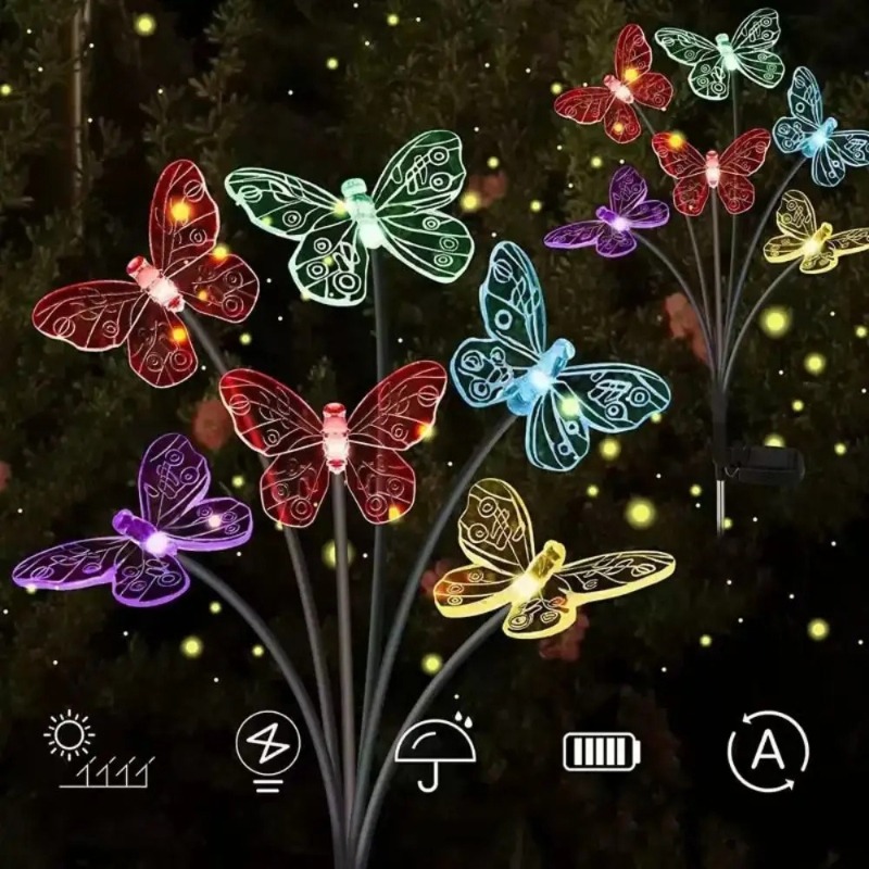 Solar Powered Butterfly Lights - Outdoor Lighting For Garden recension och pris
