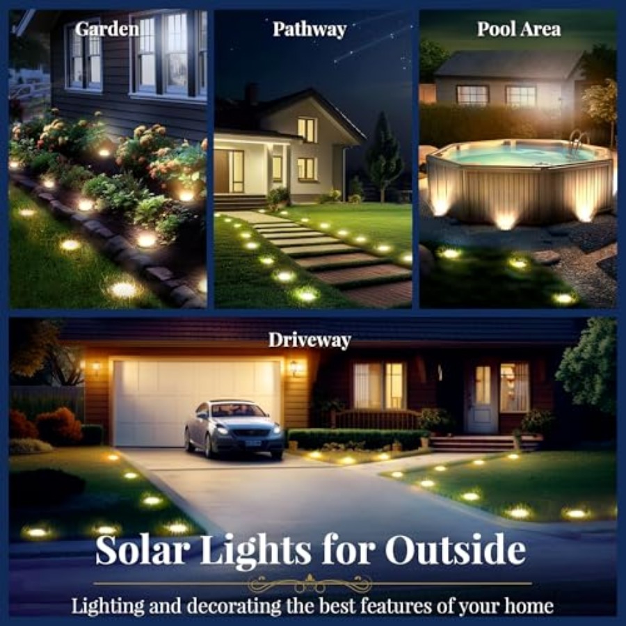 Solar Ground Lights Solar Ligh - Outdoor Lighting For Garden recension och pris