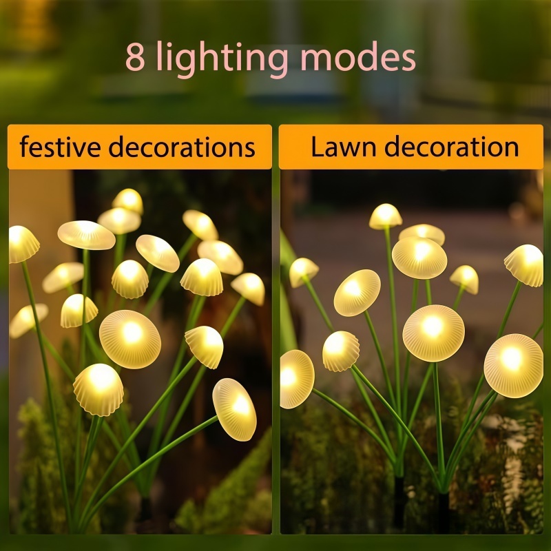 Solar Jellyfish Mushroom Stake - Outdoor Lighting Jellyfish recension och pris
